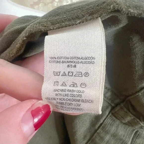 Free People Green Not Your Brothers Military Jacket Cargo Size S - Picture 7 of 8